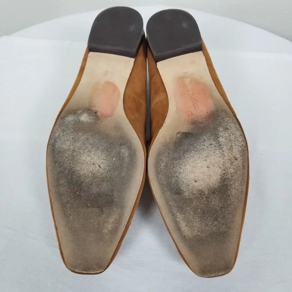 Reformation Brown Suede Quiet Luxury Minimalist Academia Bonnie Loafers Size 10 - Picture 8 of 12